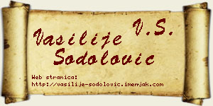 Vasilije Šodolović vizit kartica